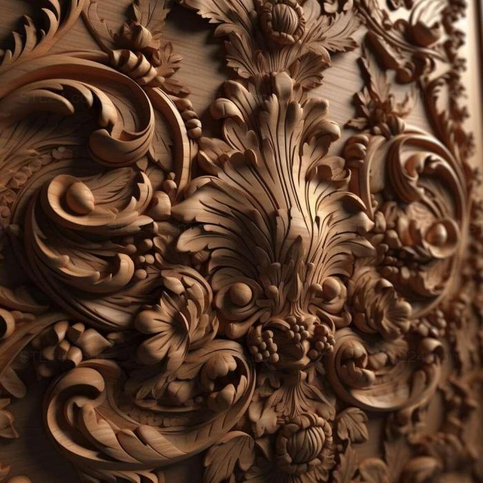 Patterns and decorations (stl luxurious 1, PATTERN_1765) 3D models for cnc